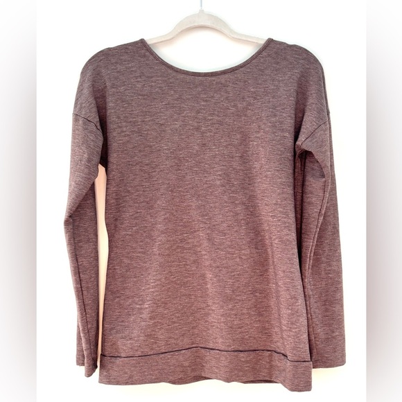 LL Bean Woman's Size Small Long Sleeve Top Beige Normcore Classic Loungewear - Picture 2 of 8